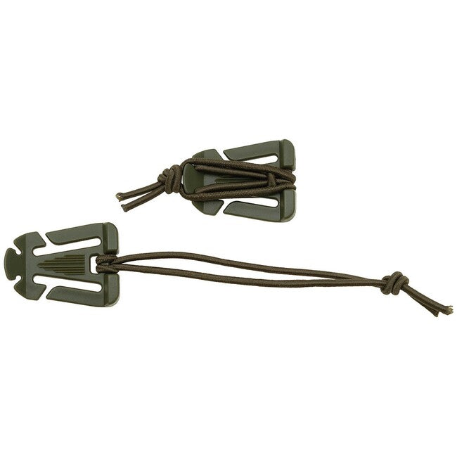 MFH Clip con cinturino in gomma "MOLLE" verde OD 2 pz.