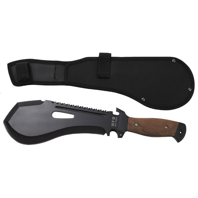 MFH Extreme machete, nera, con fodero e sega, 39cm