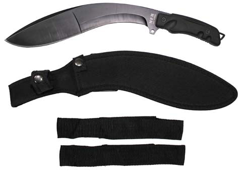 MFH machete kukri, nera con fodero
