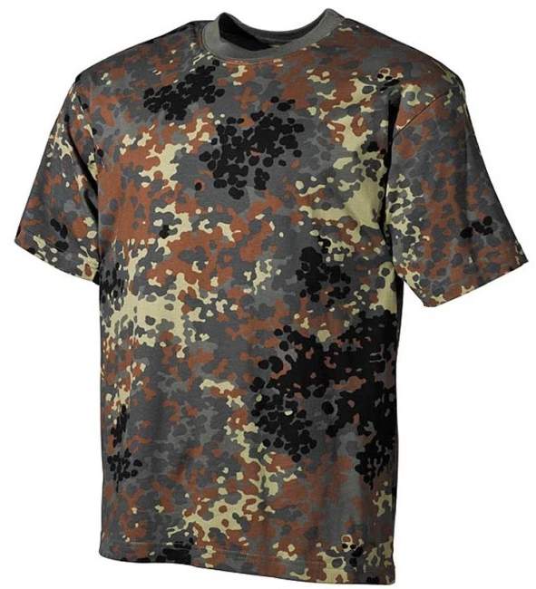 MFH maglietta mimetica german flecktarn, 160g/m2