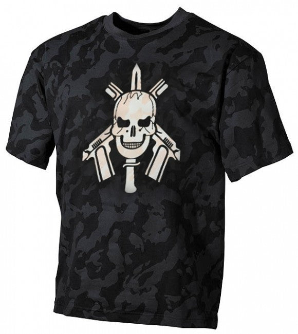 MFH maglietta mimetica, night camo guns, 170g/m2