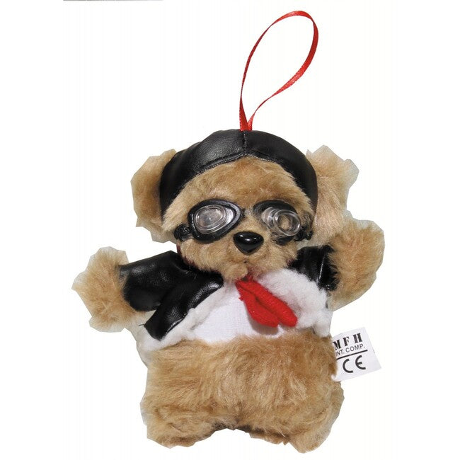 MFH Orsacchiotto pilota con occhiali, circa 14 cm