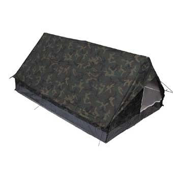 MFH minipack tenda per 2 persone, woodland 213x137x97cm