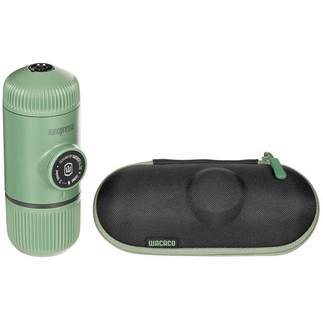MFH Nanopresso macchina per caffé espresso con coperchio, verde