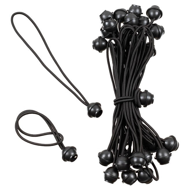 MFH Gommino di tensionamento con sfera, nero, confezione da 25 pz.