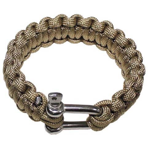 MFH Braccialetto paracord, coyote tan, fibbia in metallo, larghezza 2,3 cm