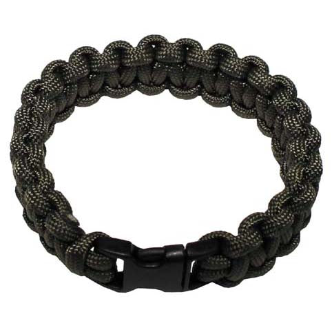 MFH braccialetto paracord, oliva, chiusura a clip, larghezza 1,9 cm