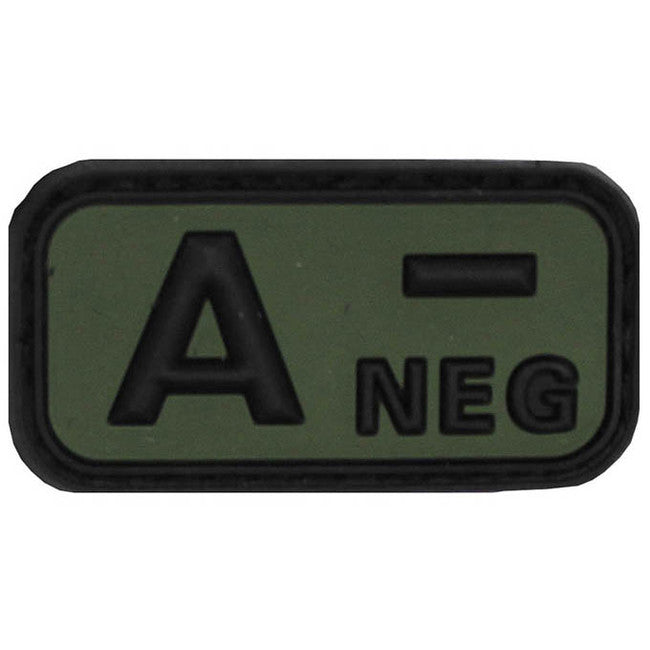 WARAGOD toppa gruppo sanguigno 3d a negative, nera 5x2,5cm