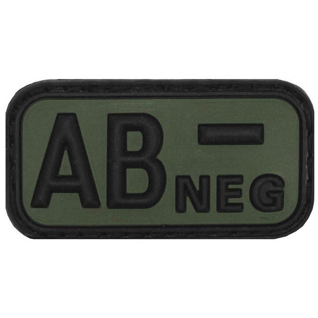 WARAGOD toppa gruppo sanguigno 3D AB negative, nera 5x2,5cm