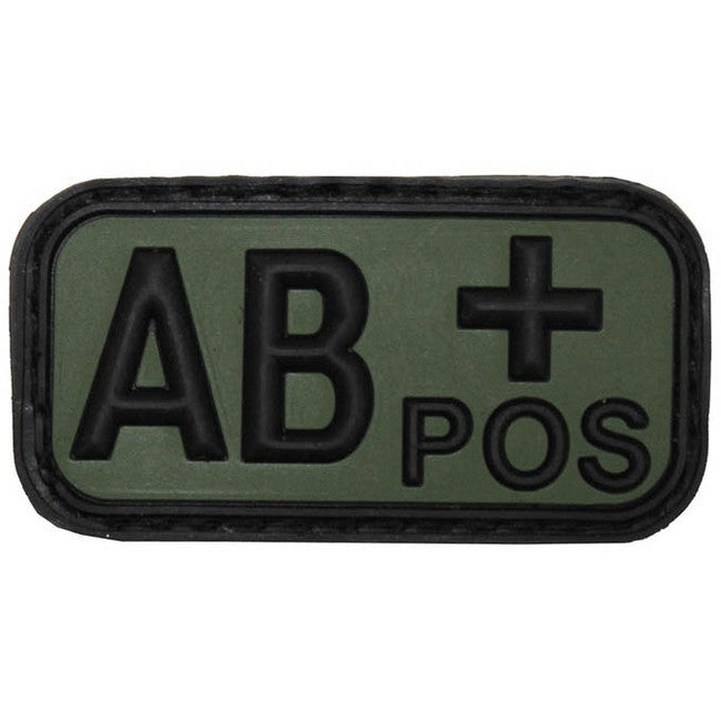 WARAGOD gruppo sanguigno 3D AB positive, nera 5x2,5cm