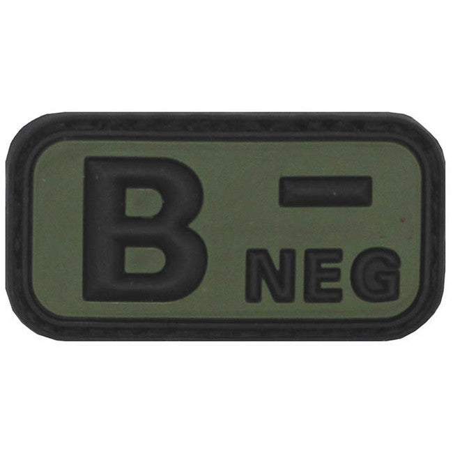 WARAGOD B negative toppa gruppo sanguigno 3D 5x2,5cm , nero