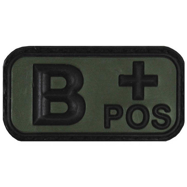 MFH gruppo sanguigno 3D B positive , nero 5x2,5cm