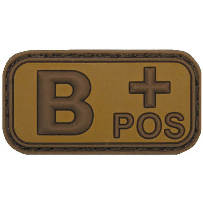 MFH toppa gruppo sanguigno 3D B positive, khaki 5x2,5cm
