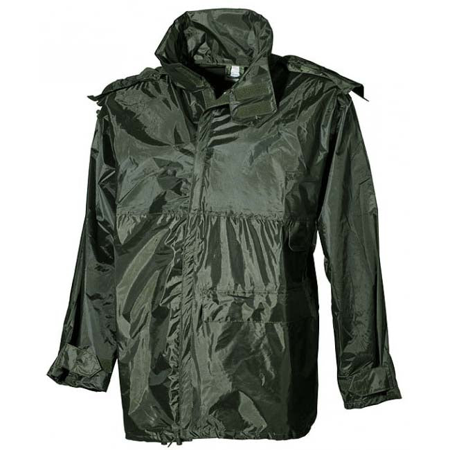 MFH giacca impermeabile in PVC, oliva