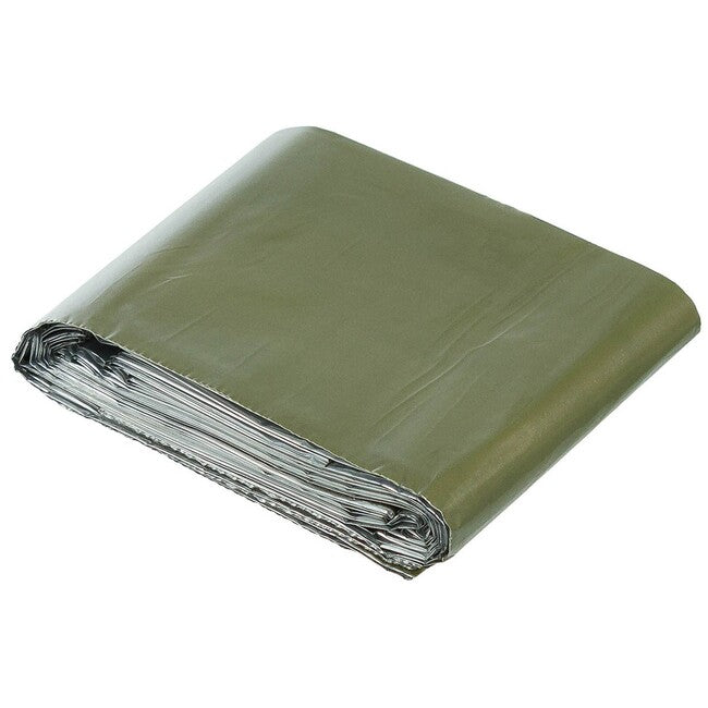 MFH Coperta di emergenza, argento e verde OD