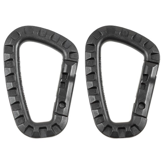 MFH Moschettone in plastica, nero, D 7 mm x 8,5 cm, 2 pz.