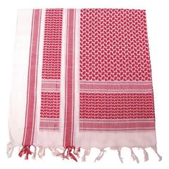 MFH PLO cotone arafatta, rosso e bianco 115 x 110 cm