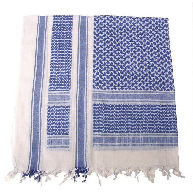 MFH PLO cotone arafatta blu e bianco, 115 x 110 cm