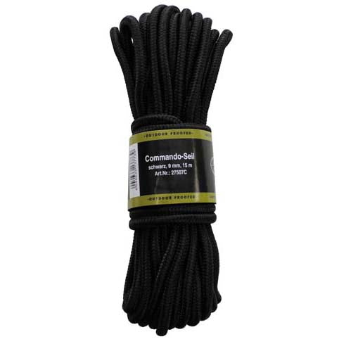 MFH corda in polipropilene 15 metri 7mm, nero