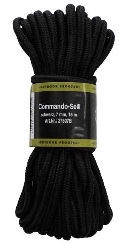 MFH corda in polipropilene 15 metri 9mm, nero