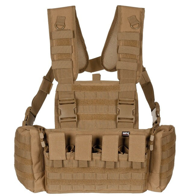 MFH Professional Tactical Vest Chest Rig Mission, tinta coyote