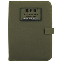 MFH Astuccio con blocco note A5, verde OD