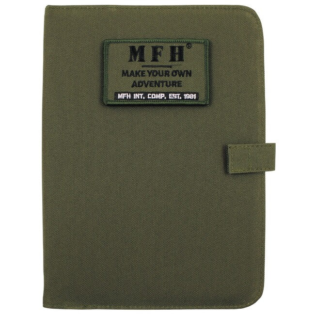 MFH Astuccio con blocco note A5, verde OD