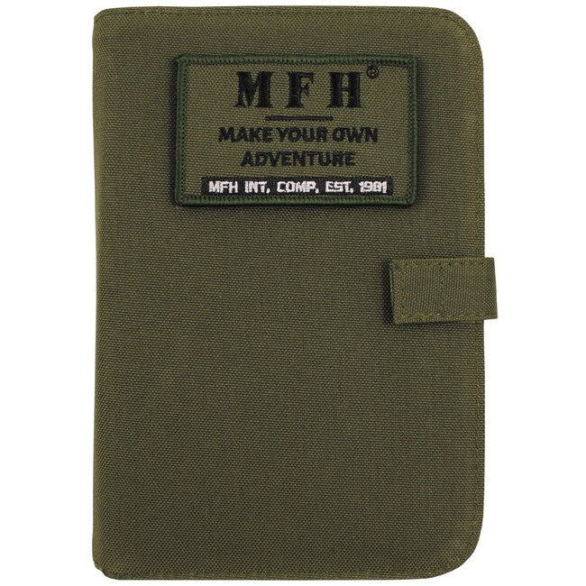 MFH Custodia con notebook A6, verde OD