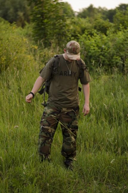 MFH BDU pantaloni da uomo rip-stop, woodland