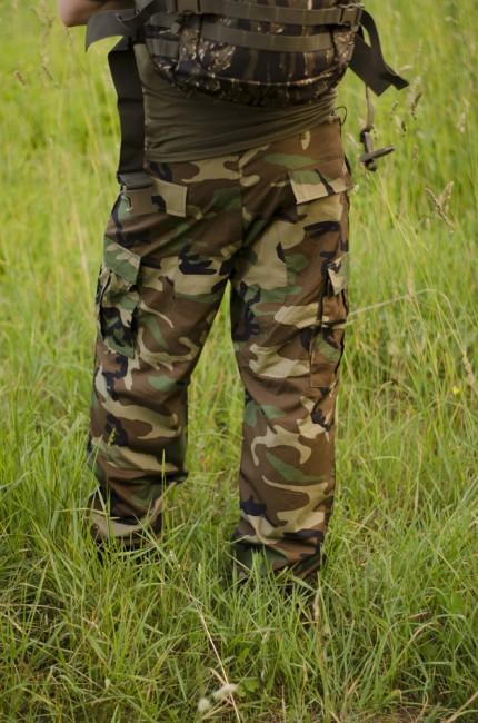 MFH BDU pantaloni da uomo rip-stop, woodland