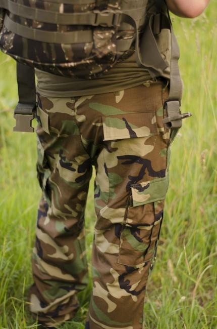 MFH BDU pantaloni da uomo rip-stop, woodland
