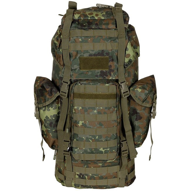 MFH Zaino MOLLE 65L barra in alluminio, bw camo