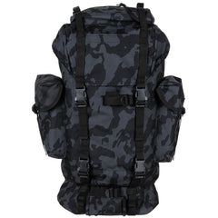 MFH Zaino molle 65l barra in alluminio, night-camo