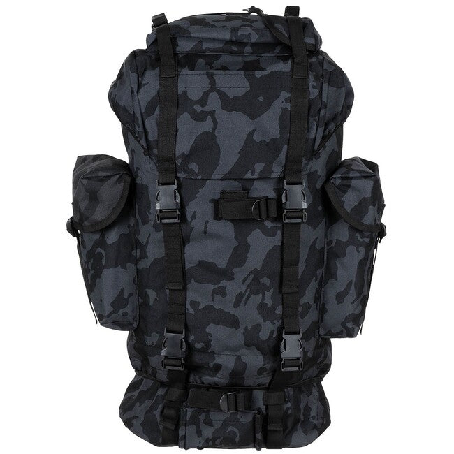 MFH Zaino molle 65l barra in alluminio, night-camo
