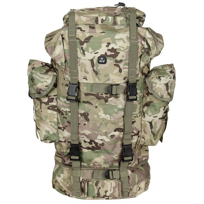 MFH Zaino MOLLE 65L, barra in alluminio, op.-camo