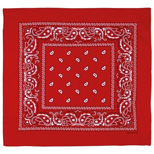 MFH Sciarpa, rossa e bianca, circa 55 x 55 cm, cotone