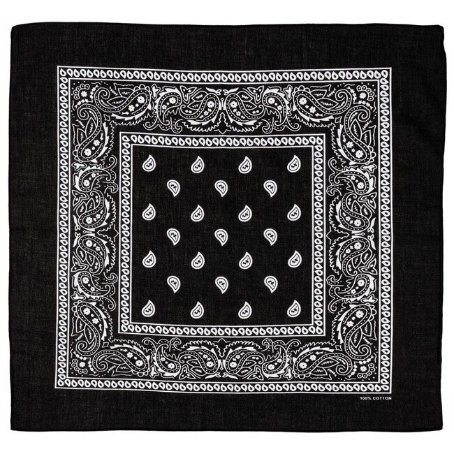 MFH Sciarpa cotone circa 55 x 55 cm, bianco e nero