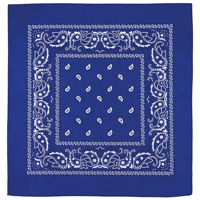 MFH Sciarpa, circa 55 x 55 cm, blu reale-bianco, cotone