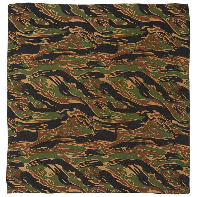 MFH sciarpa, riga tigrata, circa 55 x 55 cm, cotone
