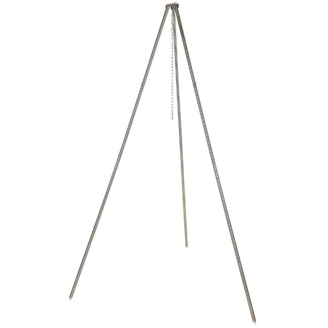 MFH Treppiede pieghevole in acciaio inox con catena 1,9 m