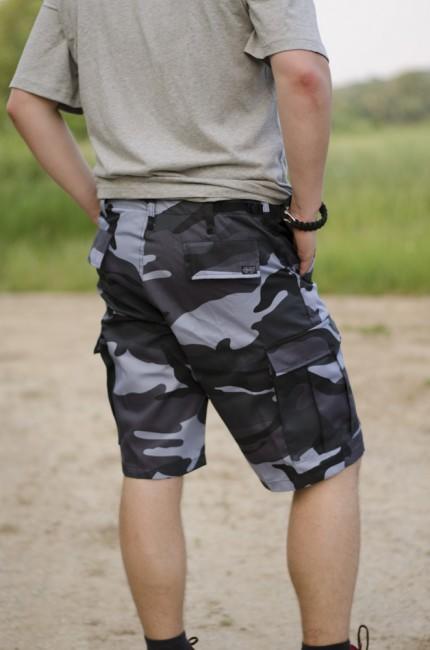 MFH BDU pantaloncini da uomo, azzurro