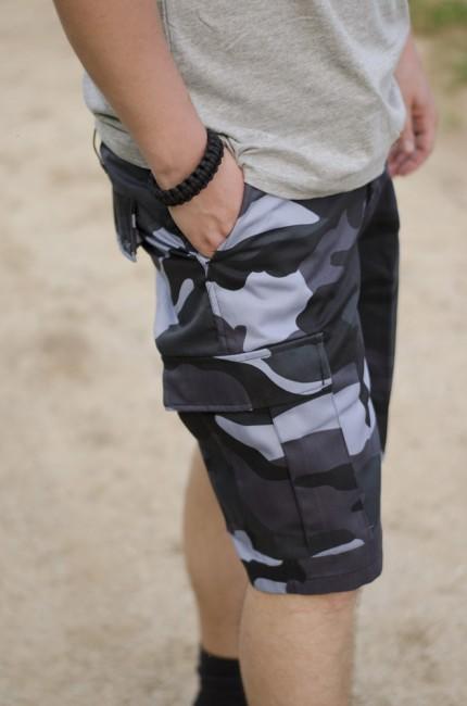 MFH BDU pantaloncini da uomo, azzurro
