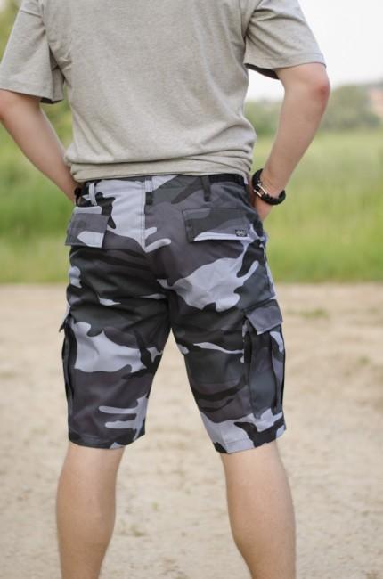 MFH BDU pantaloncini da uomo, azzurro