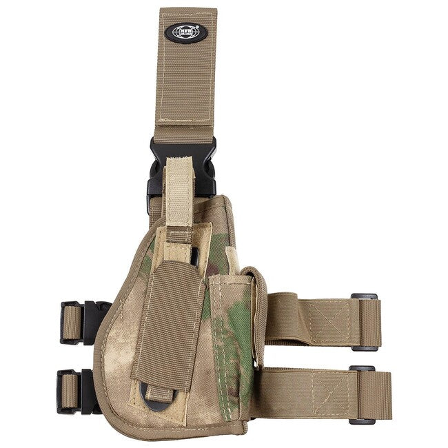 MFH Fondina cosciale per pistola destra, hdt-camo fg