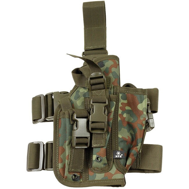 MFH Fondina per pistola MOLLE destra, BW camo