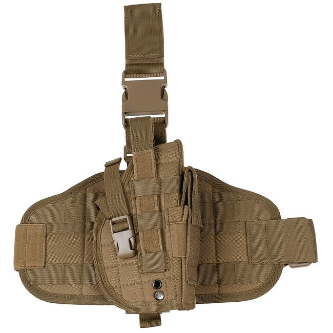 MFH Fondina per pistola MOLLE destra, tinta coyote