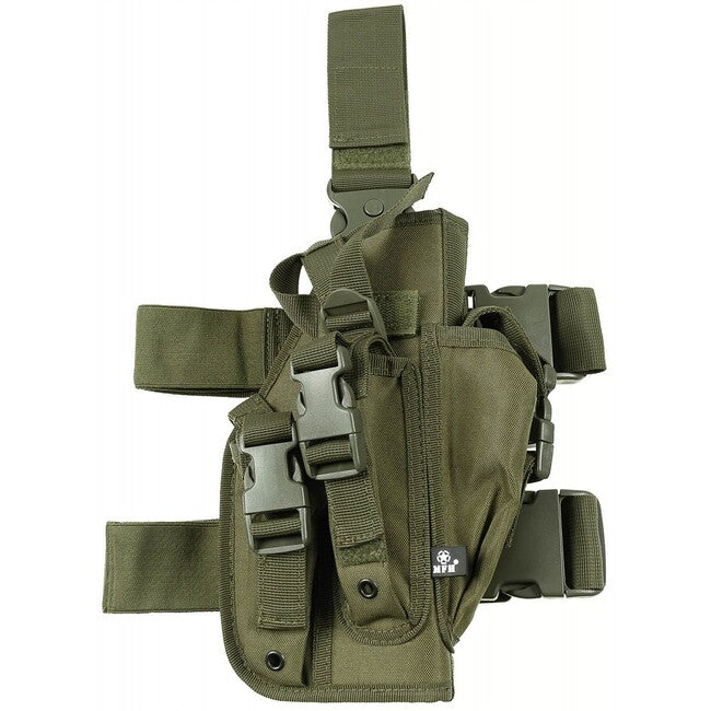 MFH Fondina per pistola MOLLE destra, verde OD