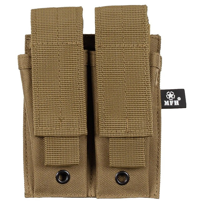 MFH Fondina doppia MOLLE, marrone coyote