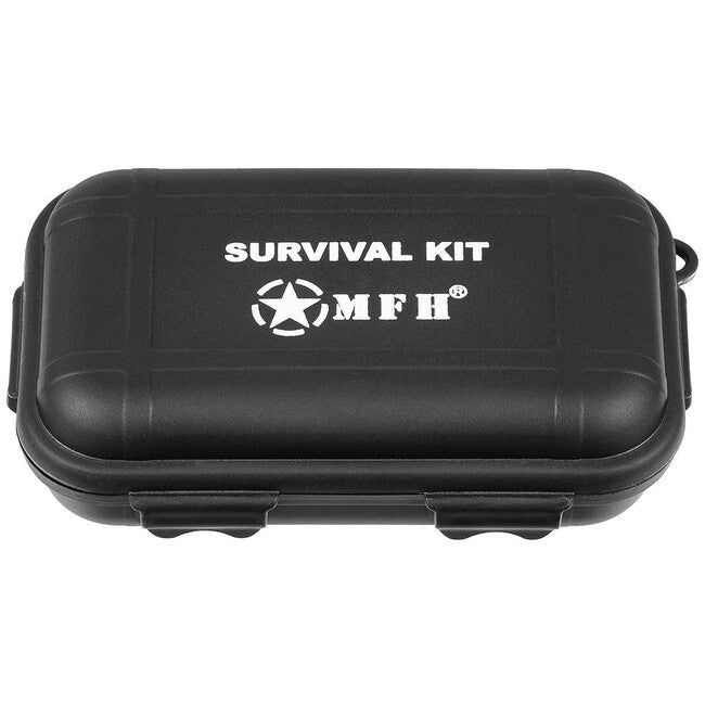 MFH Kit di sopravvivenza, piccolo, 22 pezzi, nero