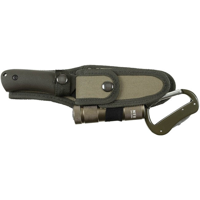 MFH Set di coltelli con fodero, verde od, manico in plastica